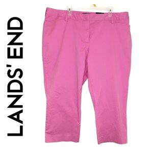 NWT Lands’ End Pink Capri Pants